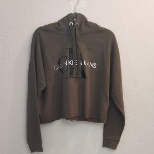 Calvin Klein Women's Sage Green Cowl Neck Sweater